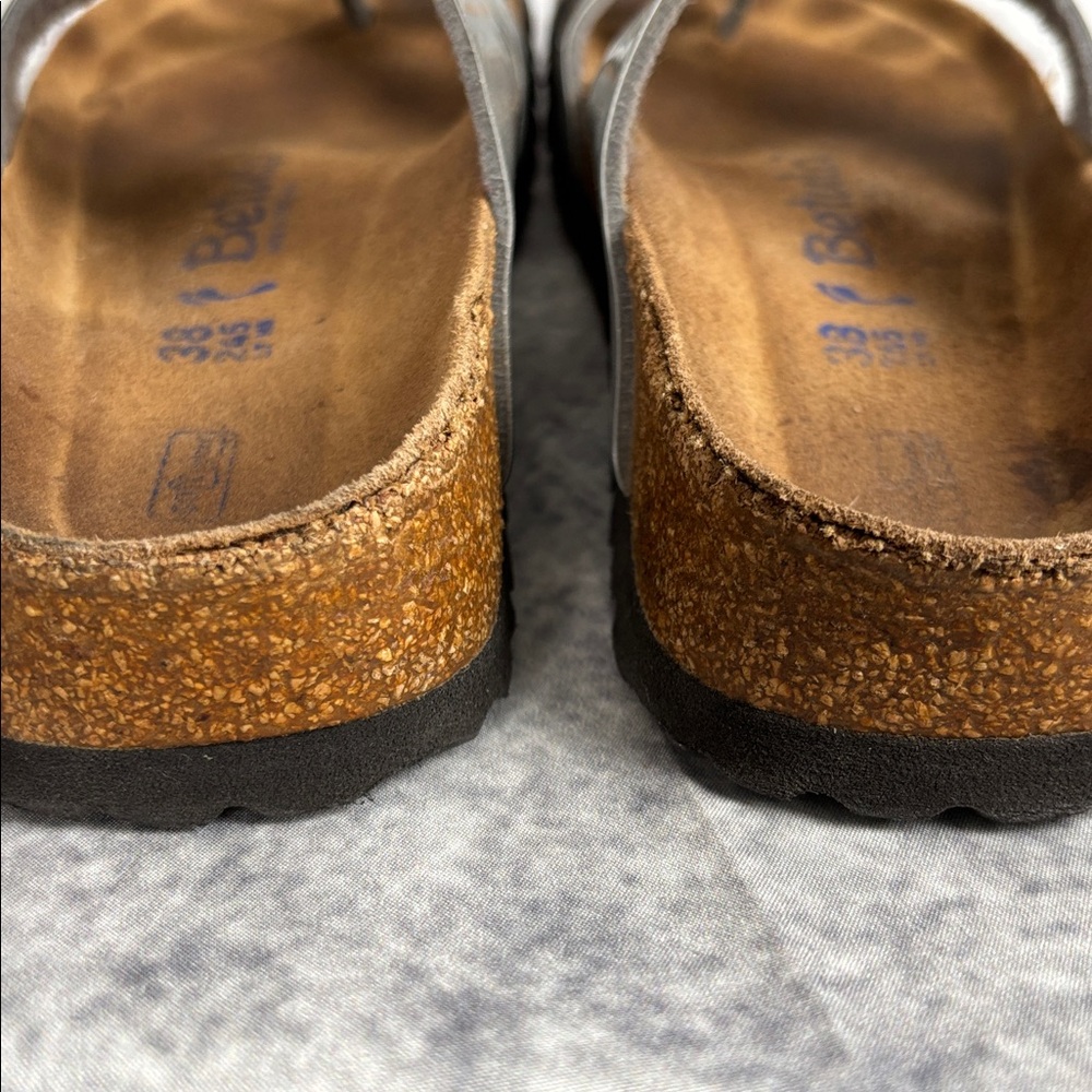 Betula By Birkenstock Mayari Soft Footbed One Toe Sandal Silver Women's Size 7 - Picture 6 of 12
